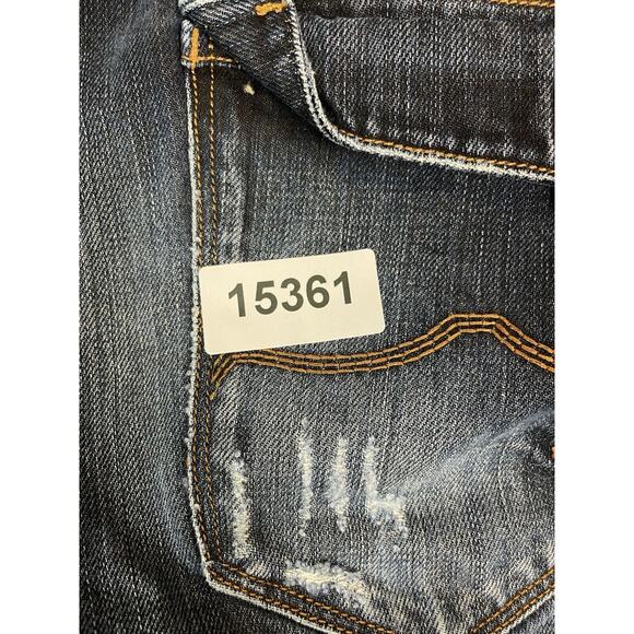 883 Police Jeans Mens 32 Blue‎ Black Motello Distressed Straight Leg Slim Fit - Picture 16 of 16